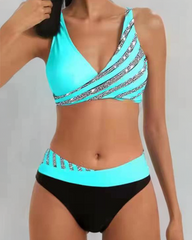 Mona - Varm bikini med print