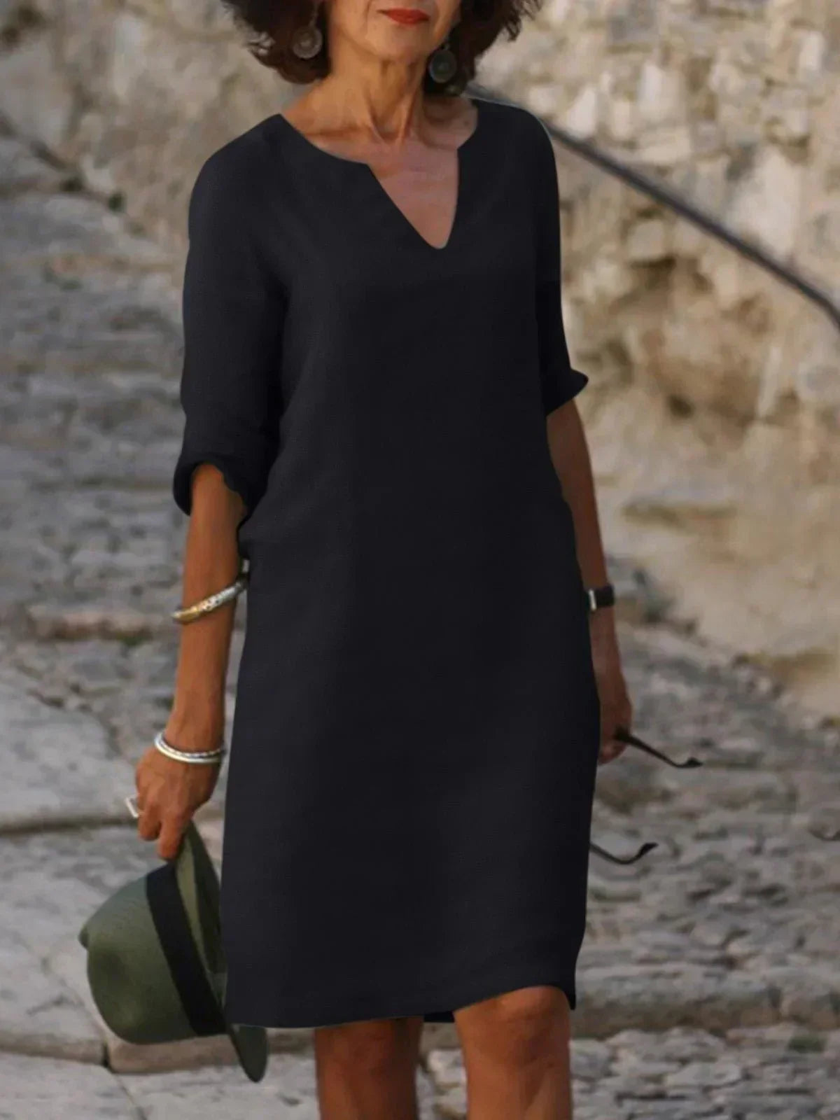 Josette™ | Elegant Kjole med V-Hals